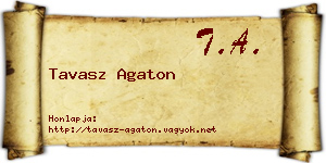 Tavasz Agaton névjegykártya